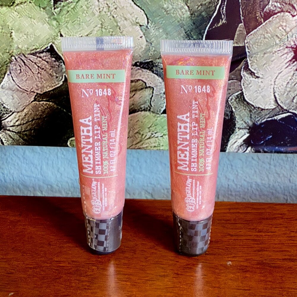 NEW 2-Pc Bare Mint Shimmer Lip Tint Bath & Body Works